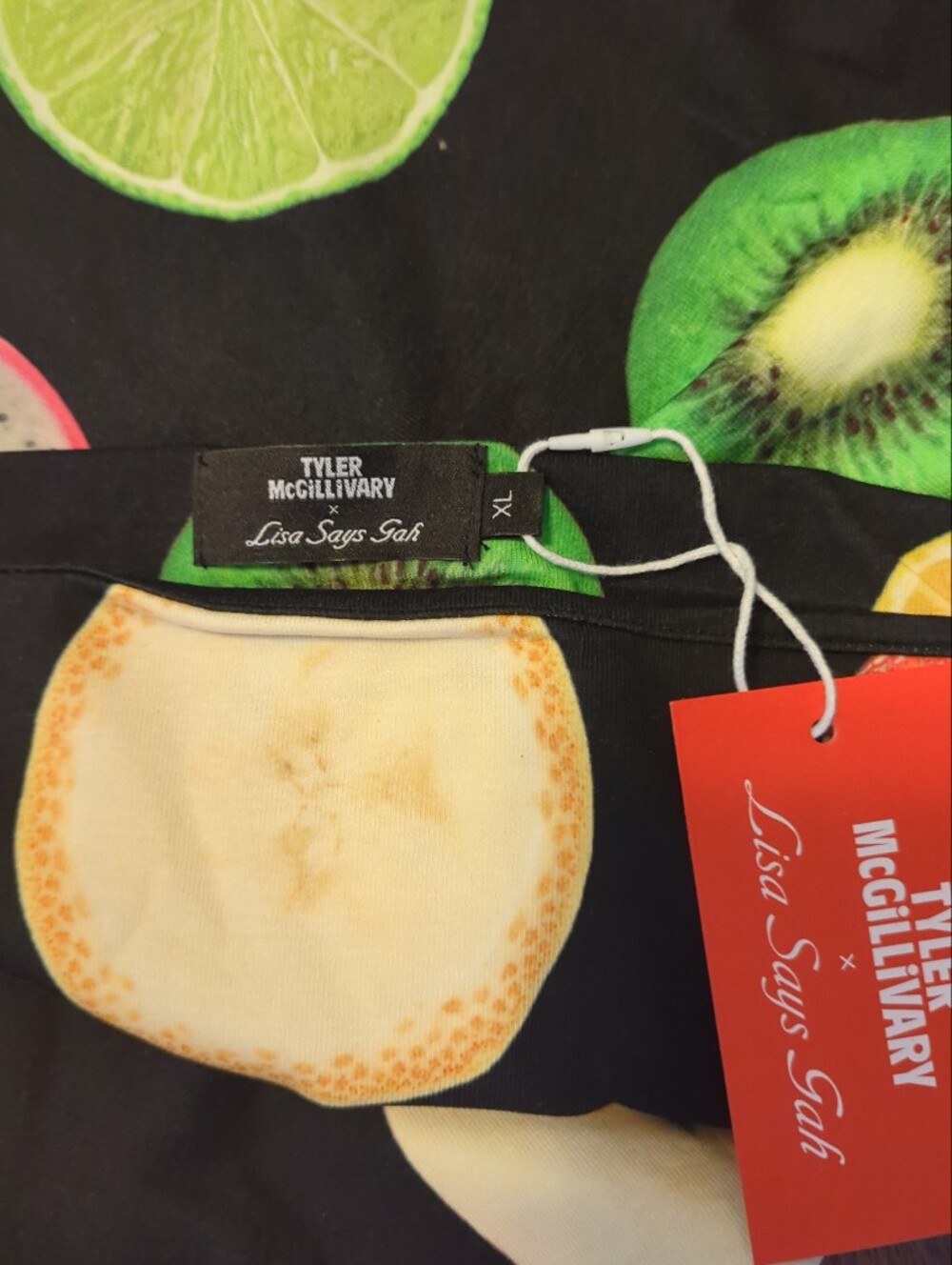 Lisa Says Gah x Tyler McGillivary Dottie Dress Fruit Slice NWT XL - Picture 3 of 6